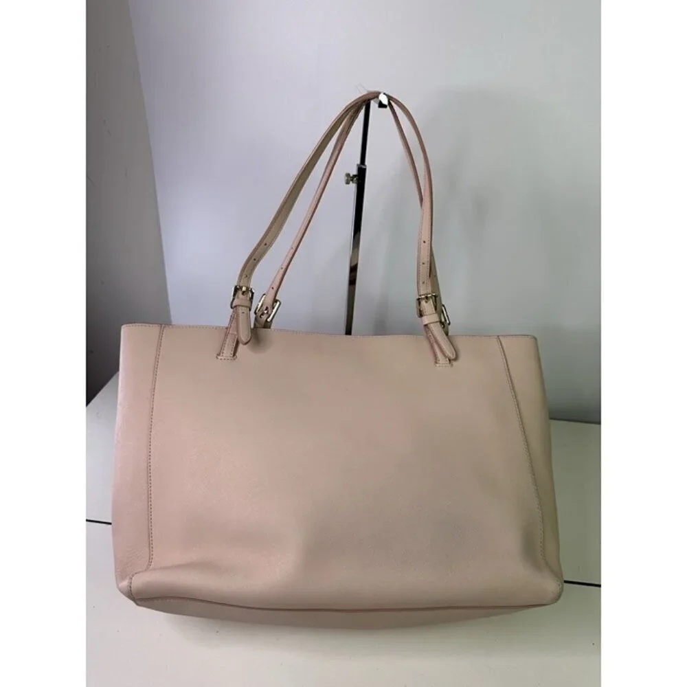 Tory Burch Canvas Pink Leather Shoulder Bag